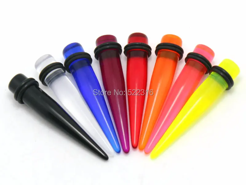 180 шт. пирсинг тела ювелирные изделия Горячая Растяжка Ухо Комплект Акриловые