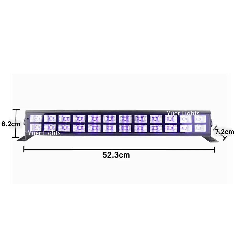 24 LEDs Disco UV Bar Lights Party Dj Lamp UV Color LED Wall Washer Lights For Christmas Laser Projector Stage Wall Washer Lights