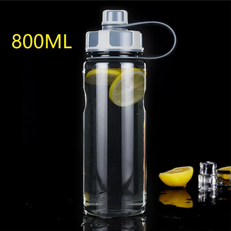Gray 800ml 800/1000/1500 мл Портативный, велосипедные бутылки для воды большой Ёмкость спортивные Фитнес герметичность Открытый Велоспорт напиток твердого английского фарфора прочная походная чашка - Цвет: Gray 800ml