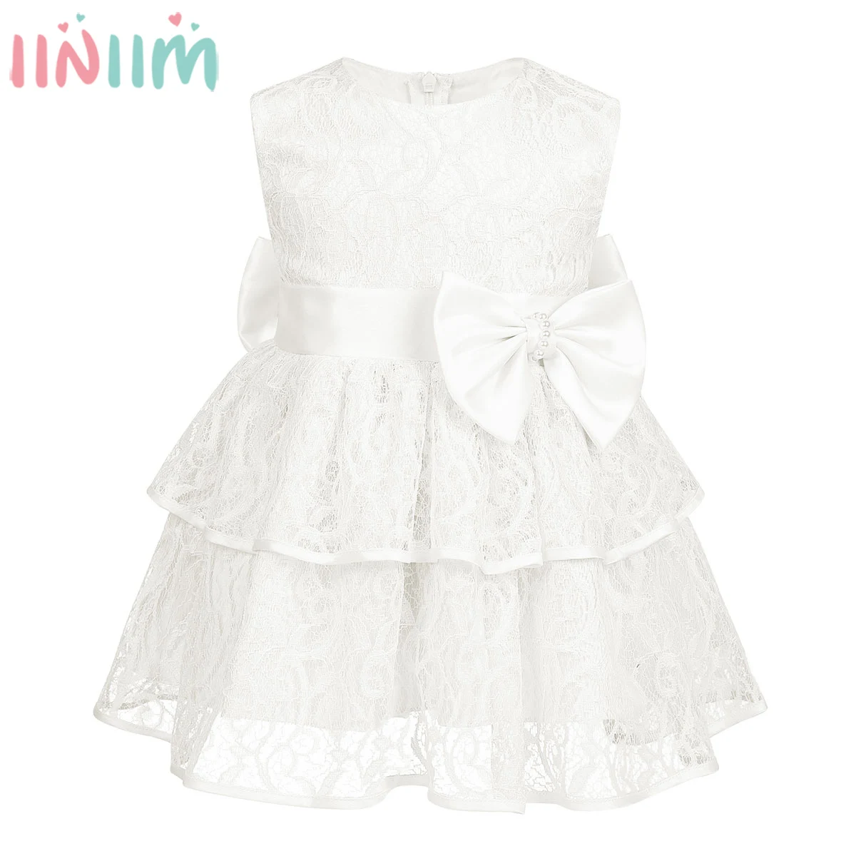 

Infantil Baby Girls Clothing Vestido de festa Bebe Bowknot Lace Flower Girl Dress Baptism Pageant Wedding Party Princess Dress