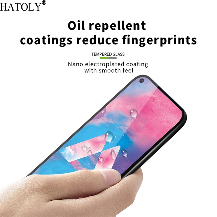Pegamento de vidrio templado para Samsung Galaxy M40, pel&iacute;cula protectora de pantalla de tel&eacute;fono, 2 uds.-1