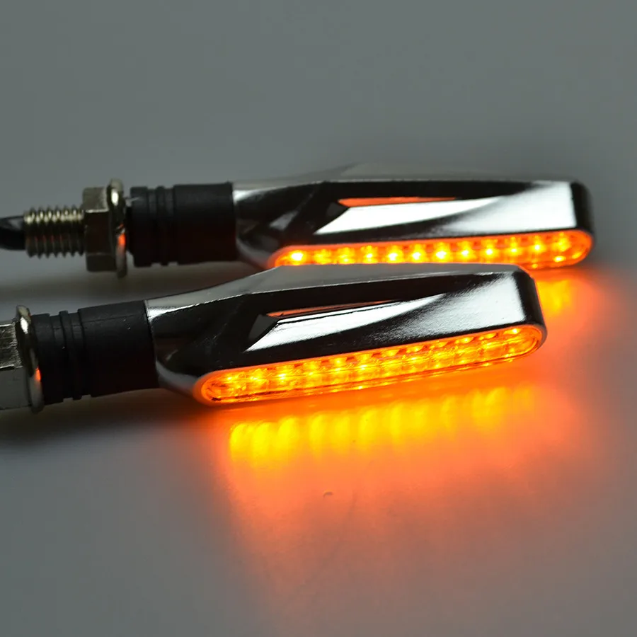 

Motorcycle Universal Chrome 12 LED Turn Signal Light Indicator Blinker Light
