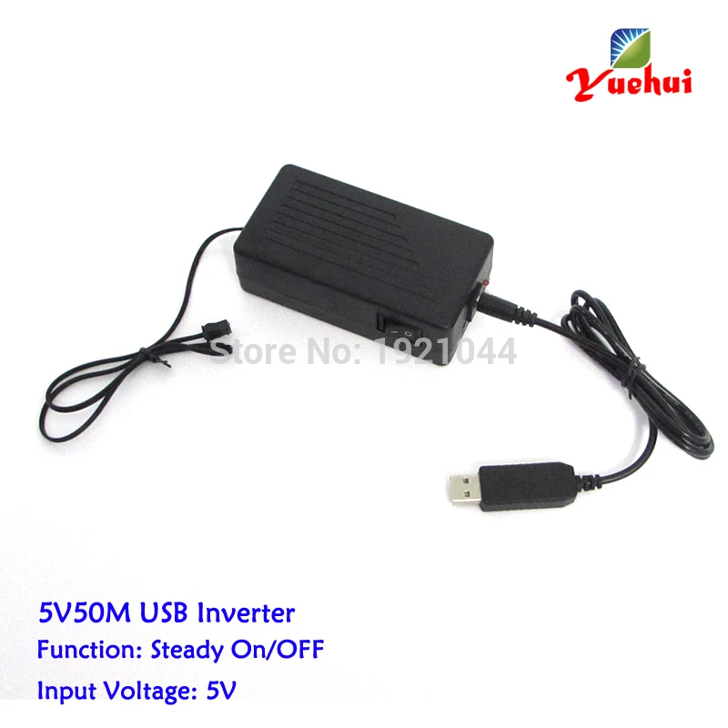Недорогой! Usb-порт EL wire driver/inverter 5 В 50 м питается от мобильного аккумулятора для
