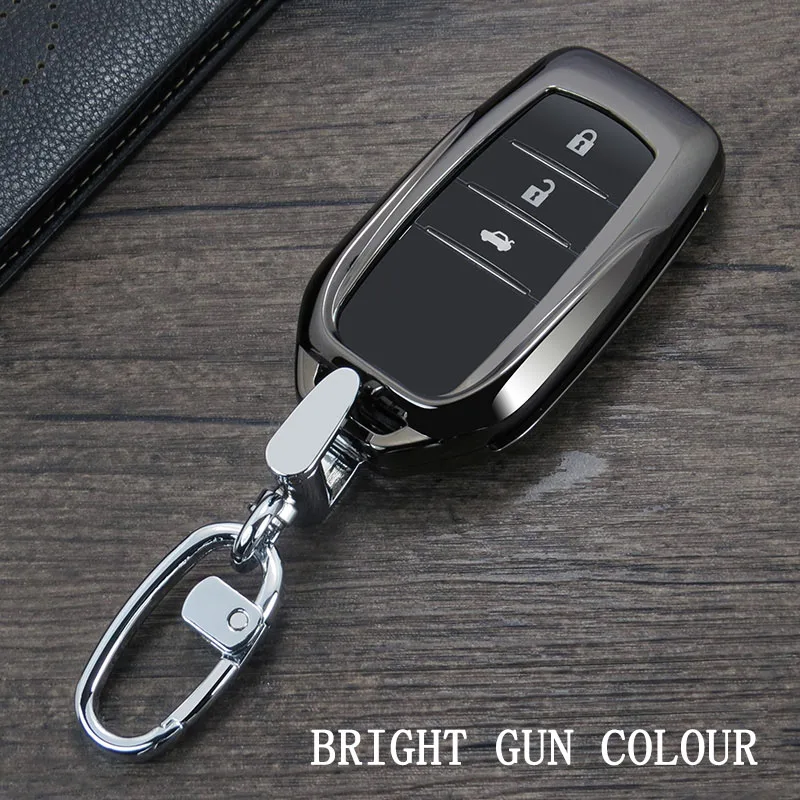 type8 Zinc Alloy Key Cover Case For Toyota Chr C-hr Land Cruiser 200 Avensis Auris Corolla Car Key Protection keychain - Название цвета: type8
