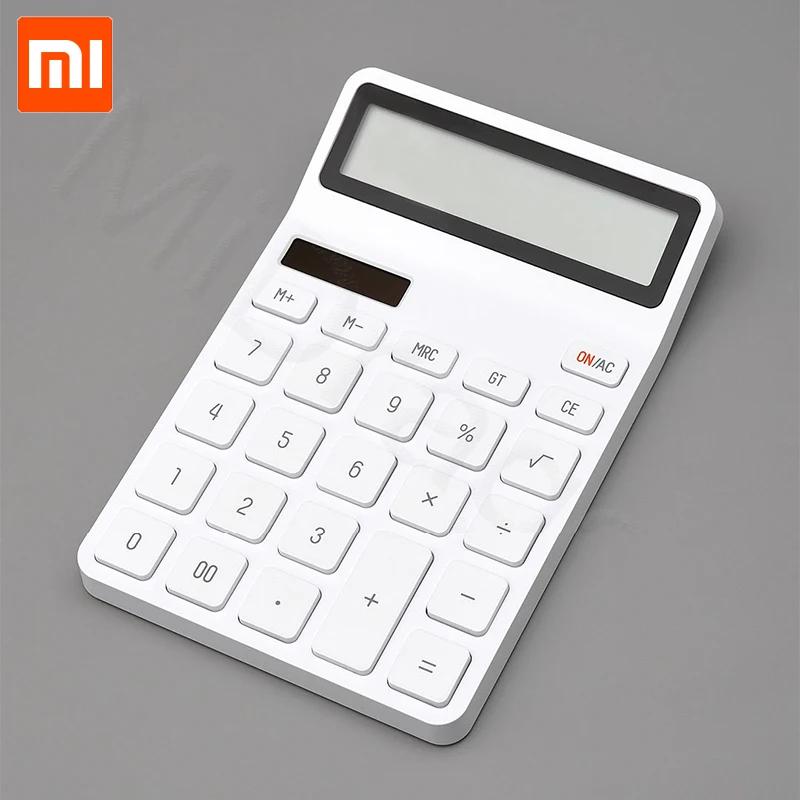 Xiaomi Mijia LEMO Настольный калькулятор фотоэлектрический двойной привод 12 номер дисплей автоматическое выключение калькулятор для офиса