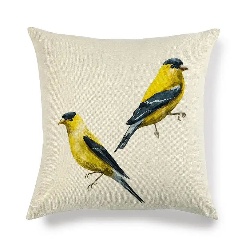 45 см* 45 см акварель Kingfisher и Swallow лен/хлопковая подушка для дивана Чехлы диванная Подушка Обложка Домашняя Декоративная Подушка Чехлы