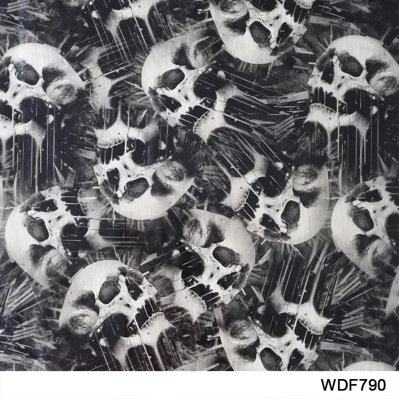 WDF790 10 квадратных Ширина 1 м с прикольным череп вода трансферная печать пленки гидрографические пленки