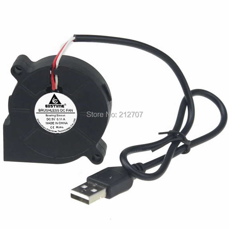10 шт. Gdstime маленький 5015S 5 в USB 50 мм x 15 турбо бесщеточный DC вентилятор охлаждения|blower