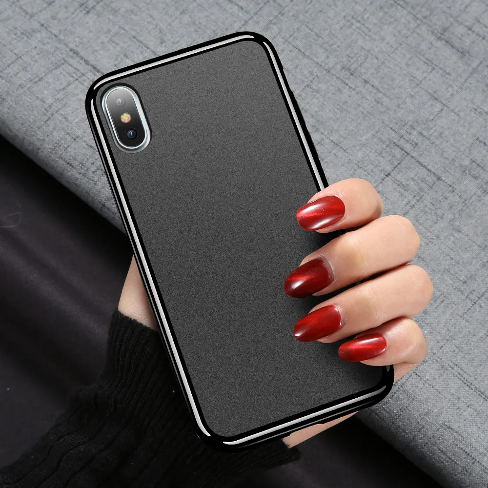 KISSCASE Мягкий ТПУ чехол для телефона iPhone 7 8 XS MAX XR 6S X карамельный цвет
