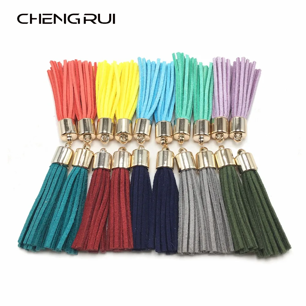 CHENGRUI L68 9cm suede tassels brush curtain craft earring findings fringe shadow curtains fabric 10pcs/bag | Дом и сад