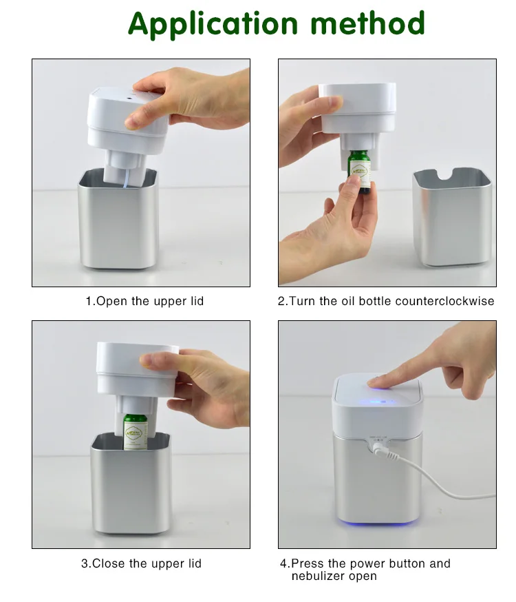 Waterless Essential Oil Diffuser Difusor De Aroma Nebulizer Aluminum Alloy Aromatherapy for Household Yoga Work | Бытовая техника