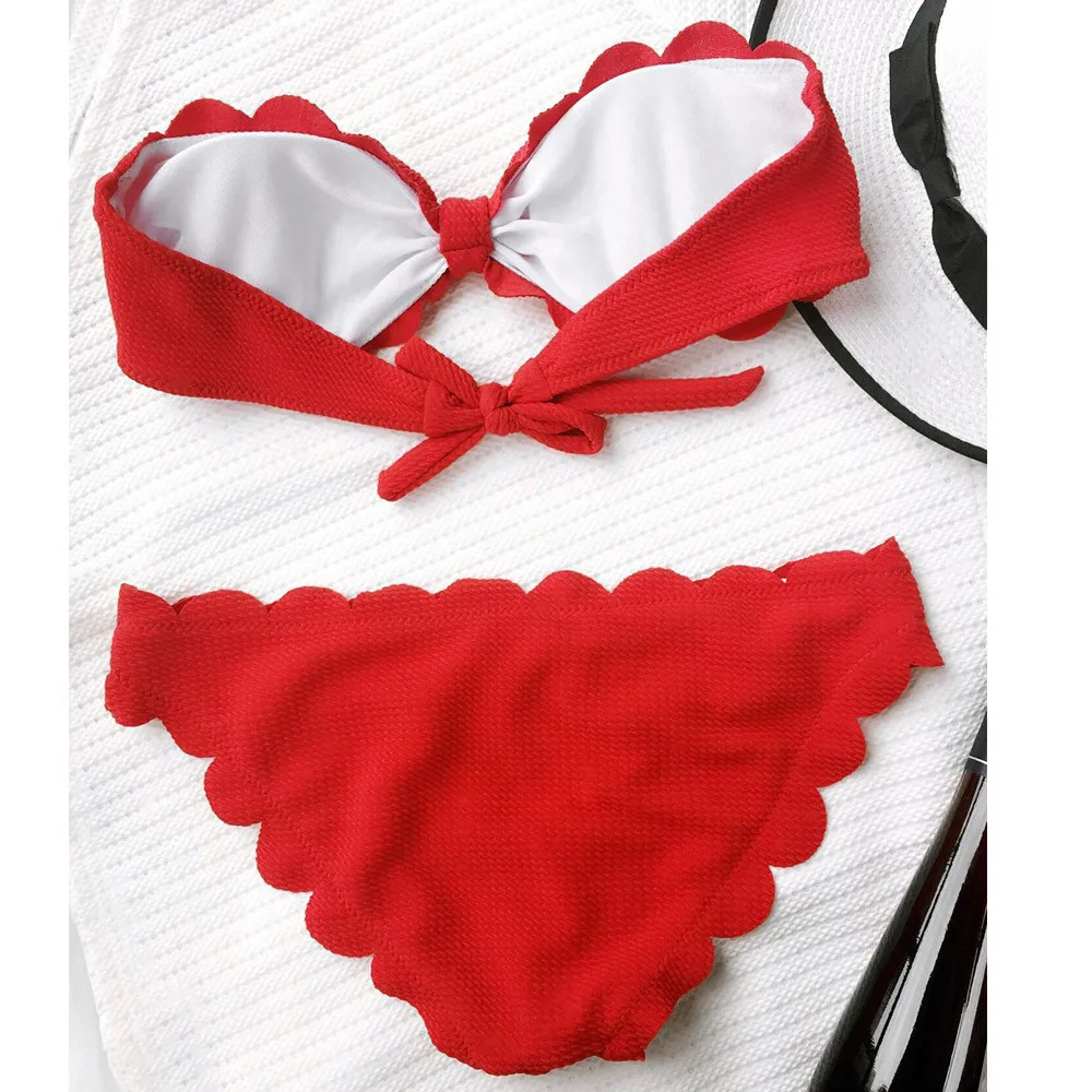 Swim Suit Women Sexy Push-Up Padded Bra Beach Halter Bikini Set Swimsuit Swimwear Maillot De Bain Taille Haute 0.95#0 |
