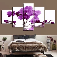 5pcs diy diamond painting pink orchids full square diamond embroidery mosaic picture of rhinestone h330