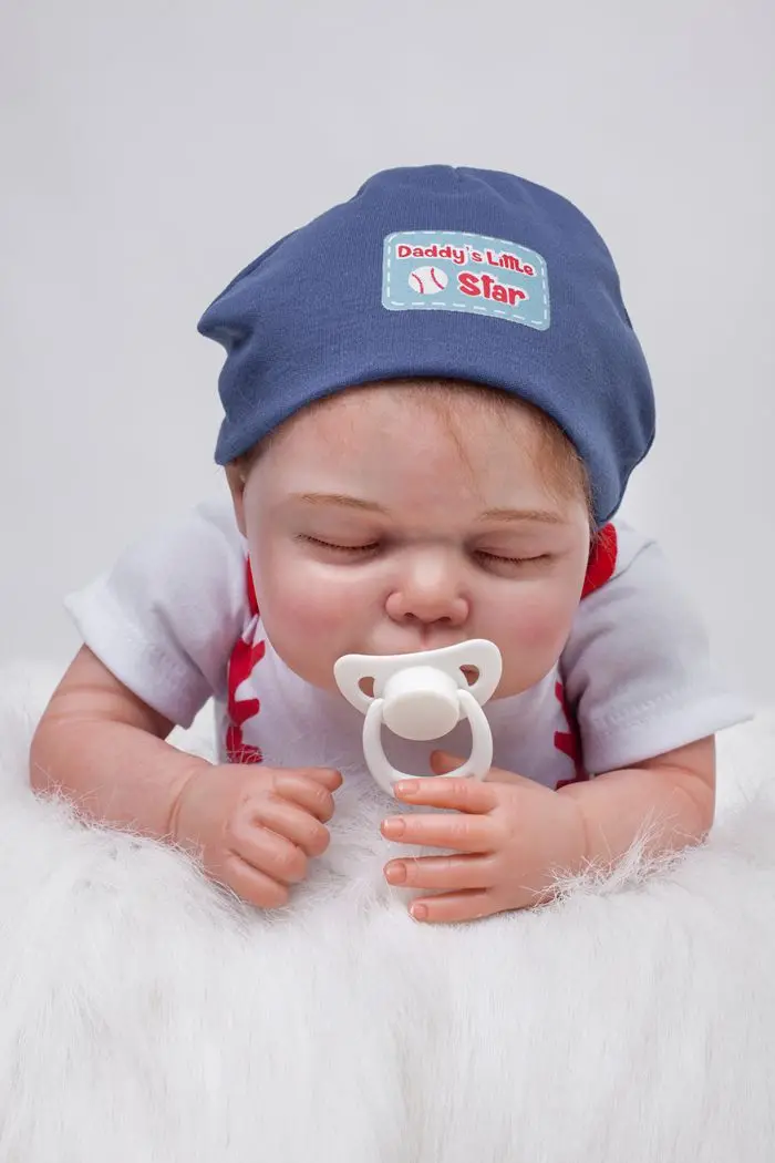 50 см Ограниченная серия мягкая силиконовая кукла Спящий новорожденный