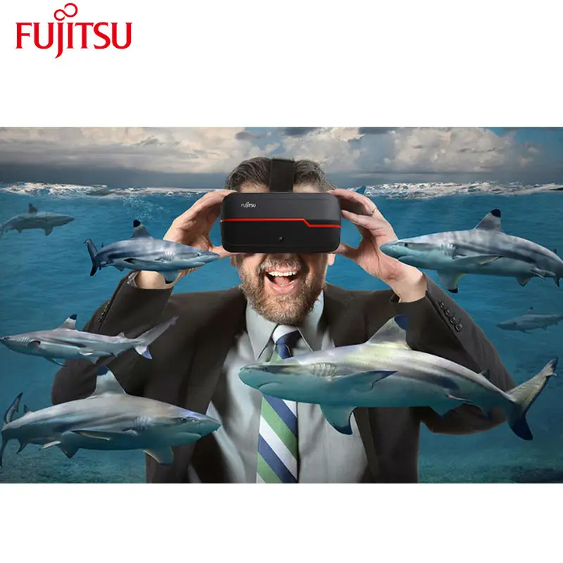 Fujitsu FV200 оригинальный виртуальной реальности 3D Стекло es VR коробка Цвет крест Google