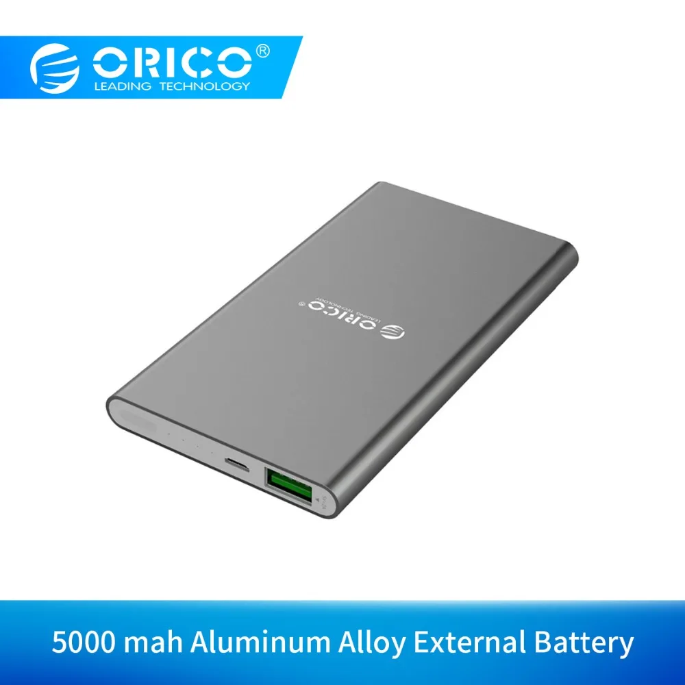 ORICO FIREFLY 5000 мАч Внешний аккумулятор 5V2A 10 Вт макс ультра тонкий внешний Зарядка для