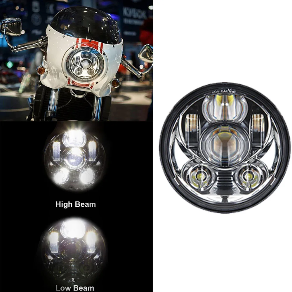 Светодиодные фары для мотоциклов фары 5-3/4 5,75 дюймов 45 Вт проектор для Harley Davidson Sportsters для Yamaha trx850
