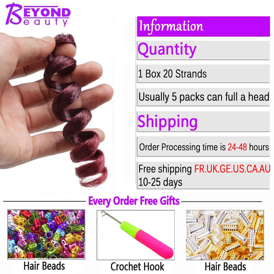 Beyond Beauty Short Curly Crochet Hair Extensions Braids Ombre Braiding Synthetic Kanekalon |