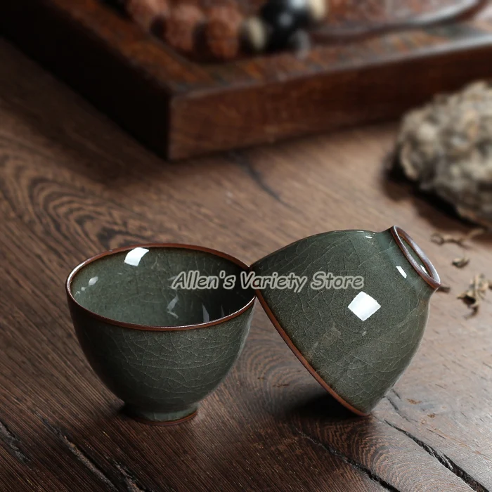 Винтажная фарфоровая кофейная чашка в античном стиле китайская Longquan чайная из