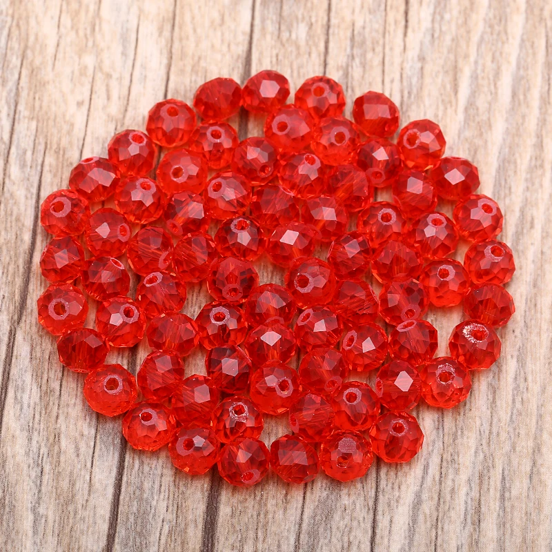 60 шт. серебро Rondelle граненый высокое качество AAA Crystal AB Стекло Свободные Spacer 8 мм