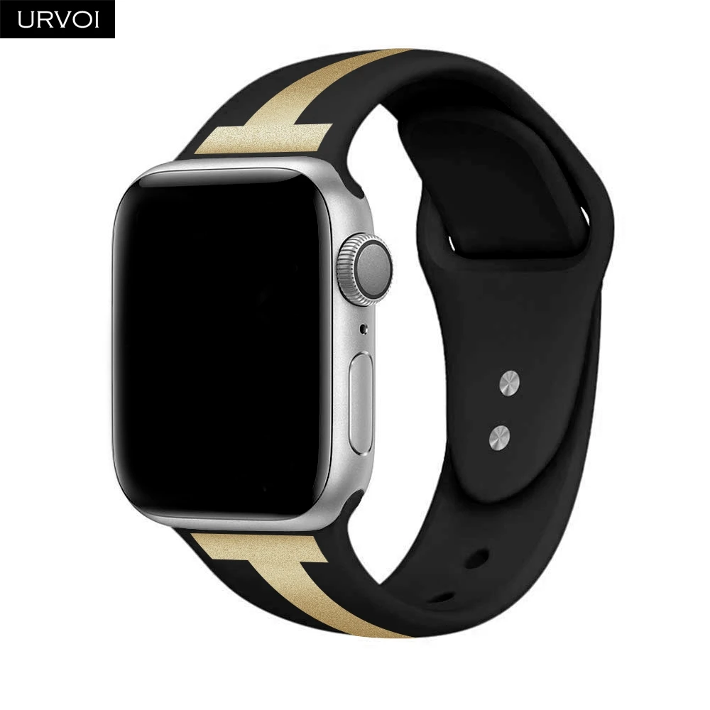 URVOI спортивный ремешок для apple watch series 4 3 2 1 iWatch T печать мягкий силиконовый Сменный