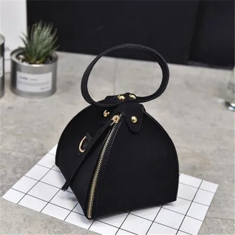 Black HFCCJJ, новая мода, треугольная Сумочка для пышек, Женская Диагональная Сумка для девочек, сумка-мессенджер, женская кожаная сумка, женская сумка - Цвет: Black