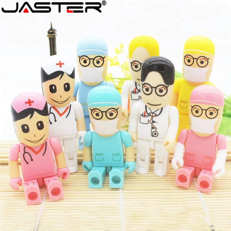 JASTER, новинка,, пластиковый u-диск, модель медсестры, USB 2,0, флеш-накопитель, 4 ГБ, 16 ГБ, 32 ГБ, 64 ГБ, USB флеш-накопители для стоматолога