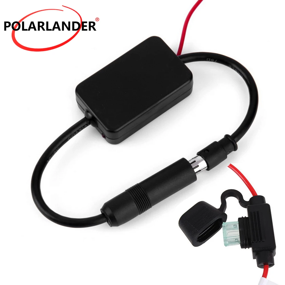 Polarlander Universal Car Radio Aerials Auto FM Antenna Amplifier Signal Amp Booster 12V for M/arine Vehicle Boat | Автомобили и