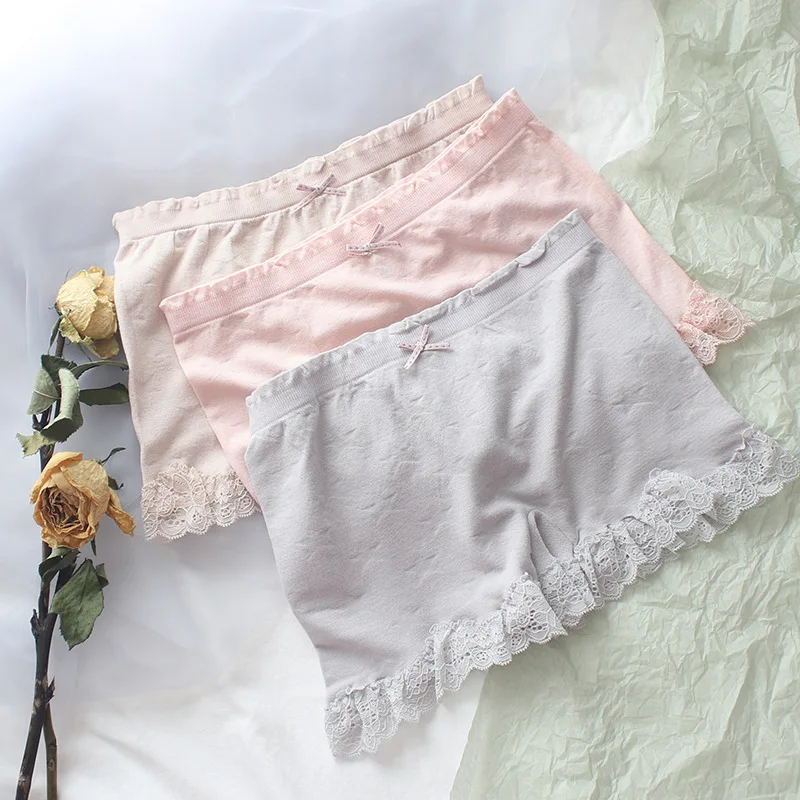 SP &amp CITY кружевные милые бесшовные безопасные Короткие штаны для женщин высокая