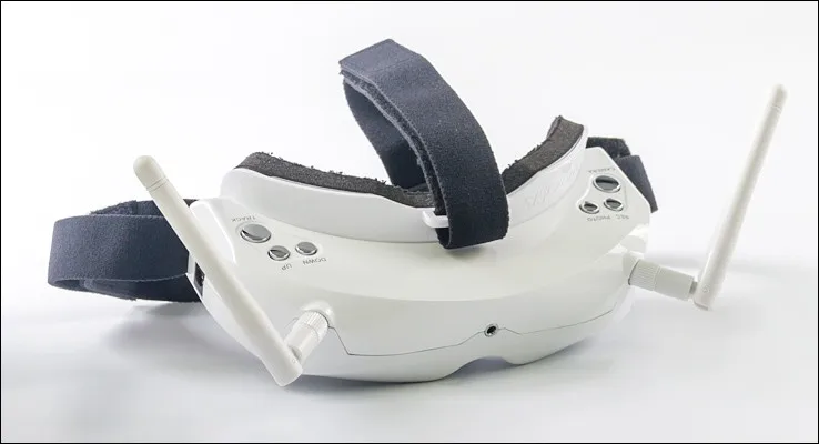Skyzone SKY02S V + 5 8G 40CH 3D FPV Goggles w / VTX камера отслеживание головы HDMI DVR функция