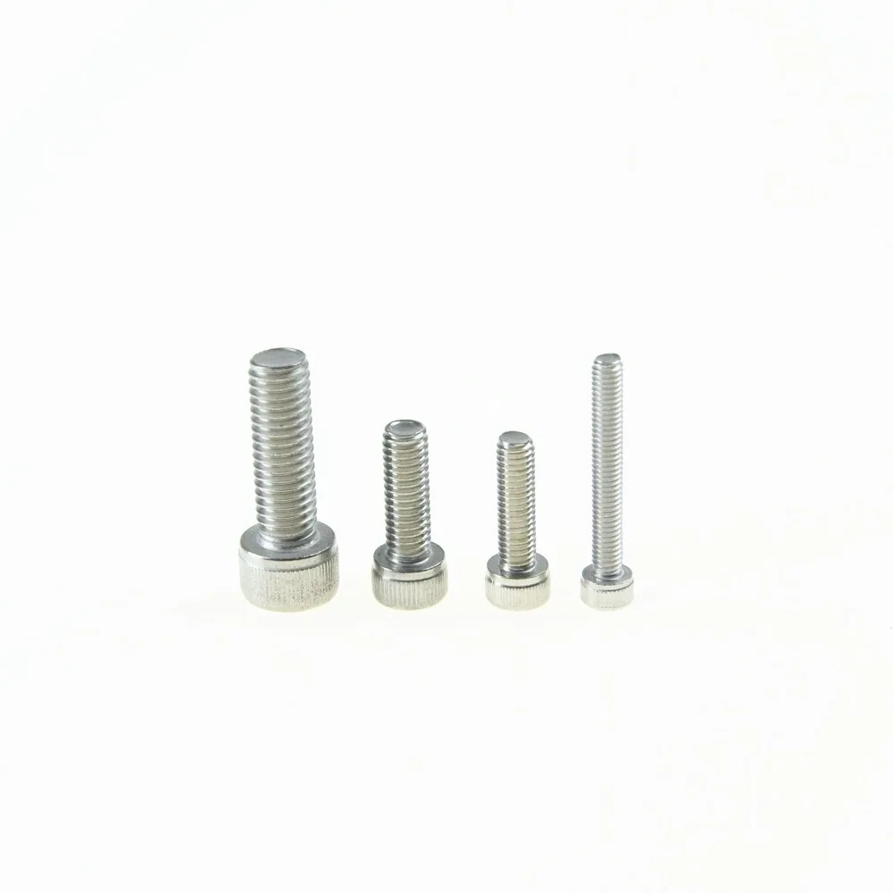 

Metric Thread 304 Stainless Steel DIN 912 M1.4 Hexagon socket head cap Stainless Steel screws 100 pieces