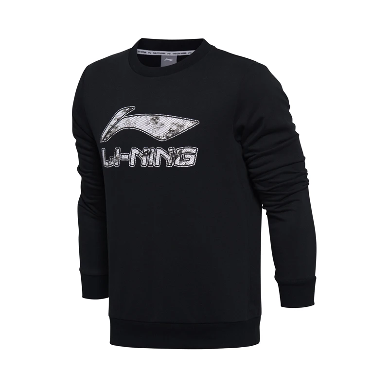 Li Ning Мужской трикотажный топ свитера 15% хлопок 85% полиэстер куртка комфортная