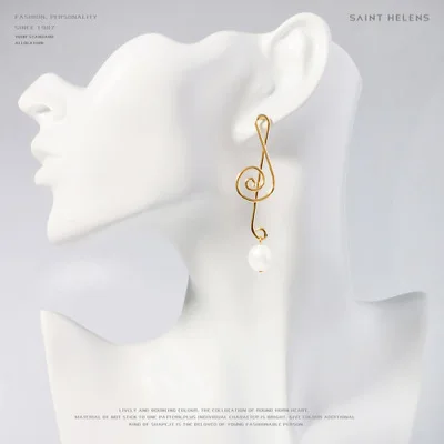 Funmor асимметрия в виде скрипичного ключа падение Длинные Висячие серьги