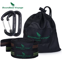boundless voyage hammock tree straps camping hammock accessories with 2 carabiner camping hanging straps hold 200kg