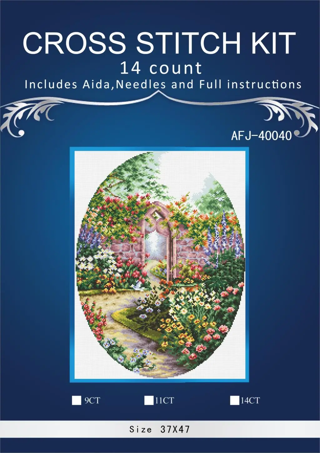

11/16/18/28 Needlework,DIY DMC 14CT Cross stitch,Set For Embroidery kits,Lake river Counted Cross-Stitching Flowers park