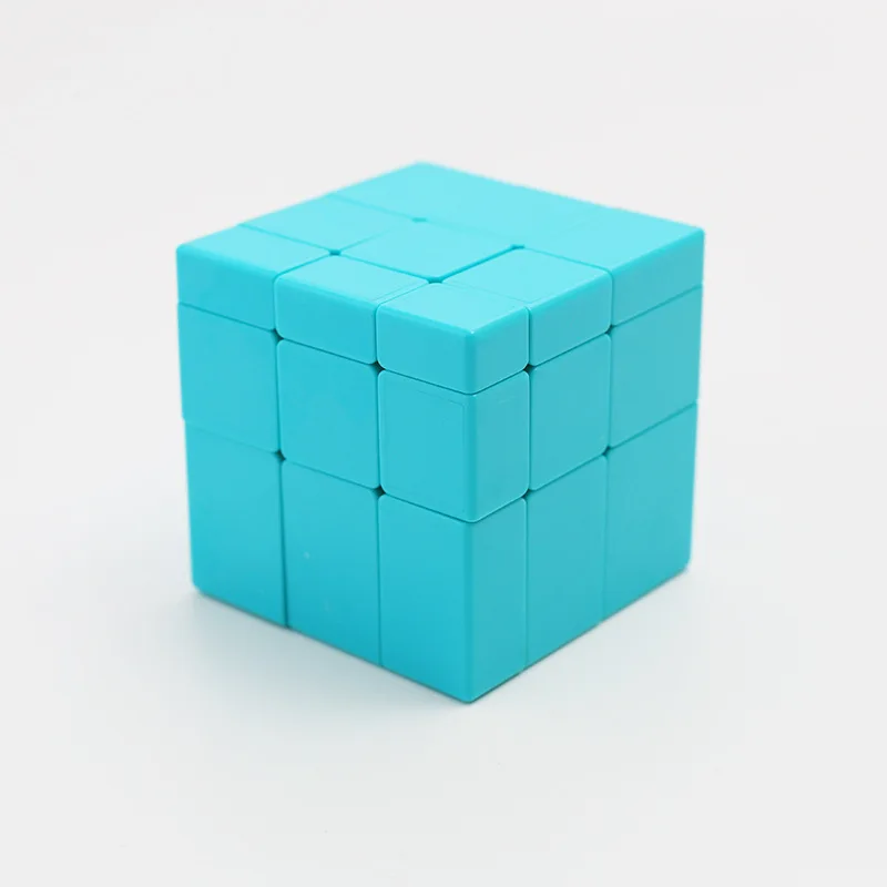 Синий Странные Форма зеркальный волшебный куб 3x3x3 neo magico Cubo Скорость образовательный Детский пазл игрушки для детей - Цвет: Синий