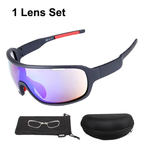 1 lens black NEWBOLER, 5 линз, солнцезащитные очки для велоспорта, поляризационные, мужские, женские, UV400, спортивные очки, очки для шоссейного велосипеда, gafas ciclismo, для велосипедных люнетов - Цвет: 1 lens black