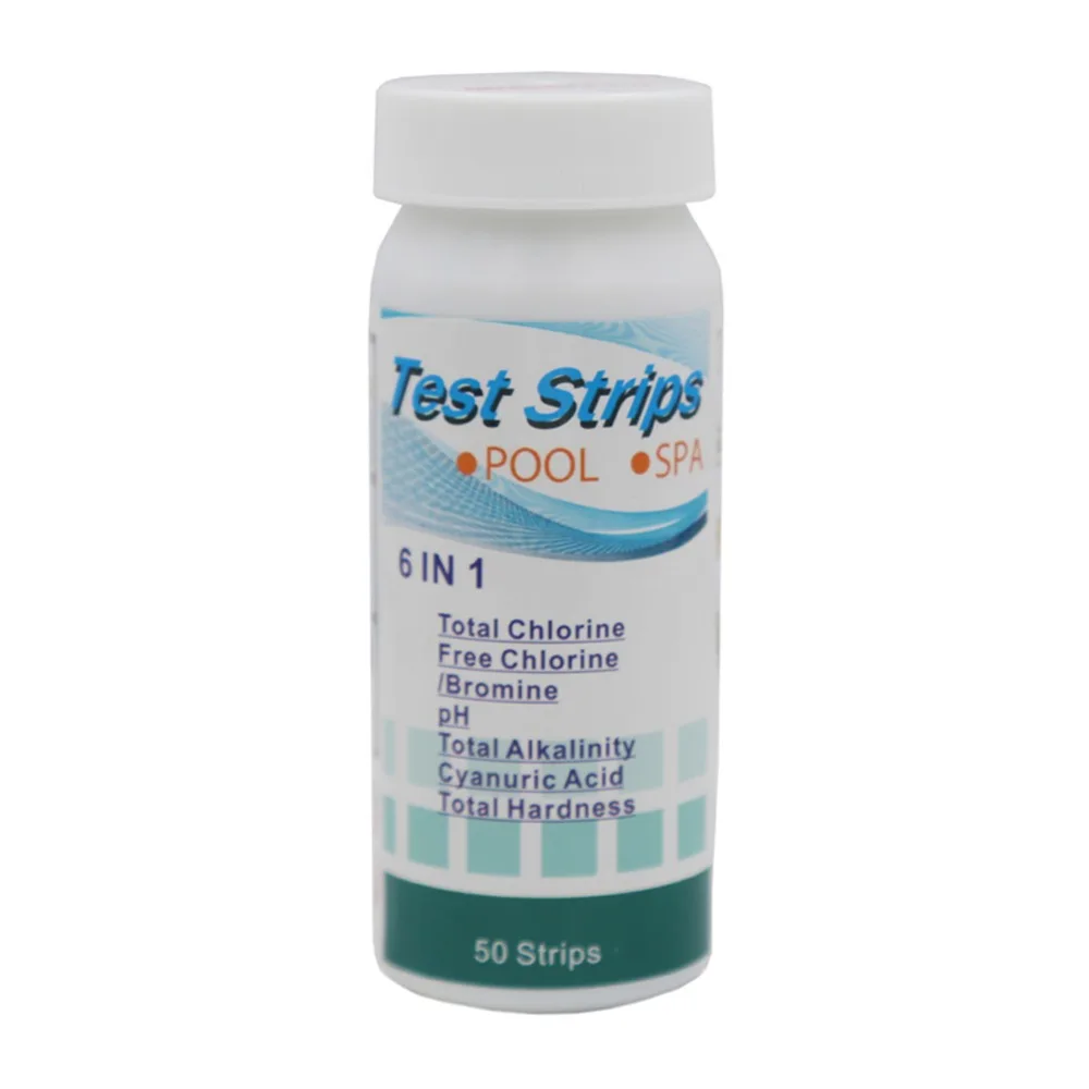 50Pcs 6 In 1 Swimming Pool SPA Test Strips Chlorine pH Alkalinity Water Hardness Testing Tool Spa water Strip | Спорт и развлечения