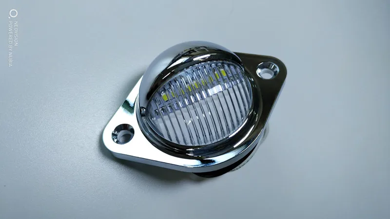 1 пара может занять от 10 до 30v серебряных круглых 12v 24v автомобиль грузовик номерной знак светильник лицензии светильник задние лампы прицеп грузовика Авто RV внедорожник светильник s