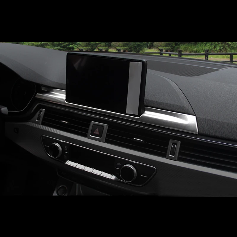 2x стальной центральный GPS-навигатор + панель приборной панели обшивка для Audi A4 B9
