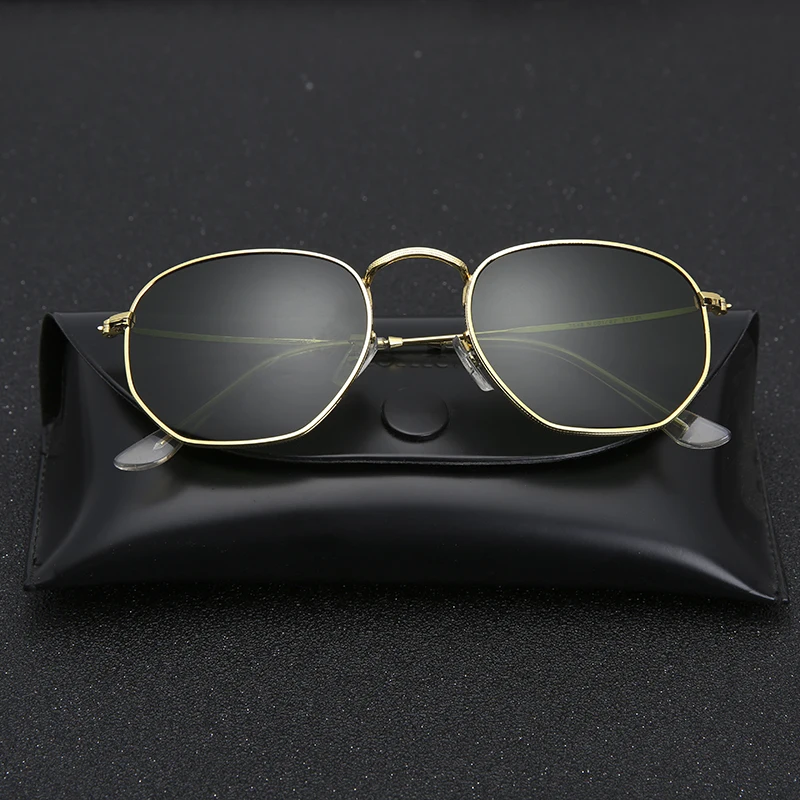 Солнцезащитные очки с шестигранными линзами UV400 для мужчин и женщин модные