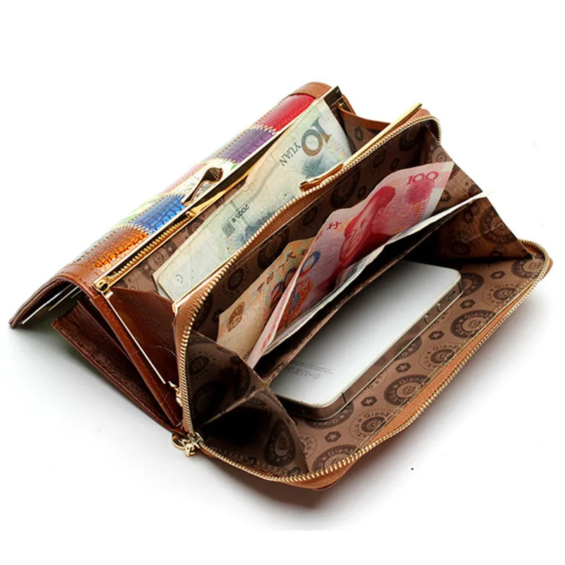 TANGIMP 2017 Новых Мужчин Кошельки Натуральная Кожа Мозаика Аллигатор Зерна Hasp