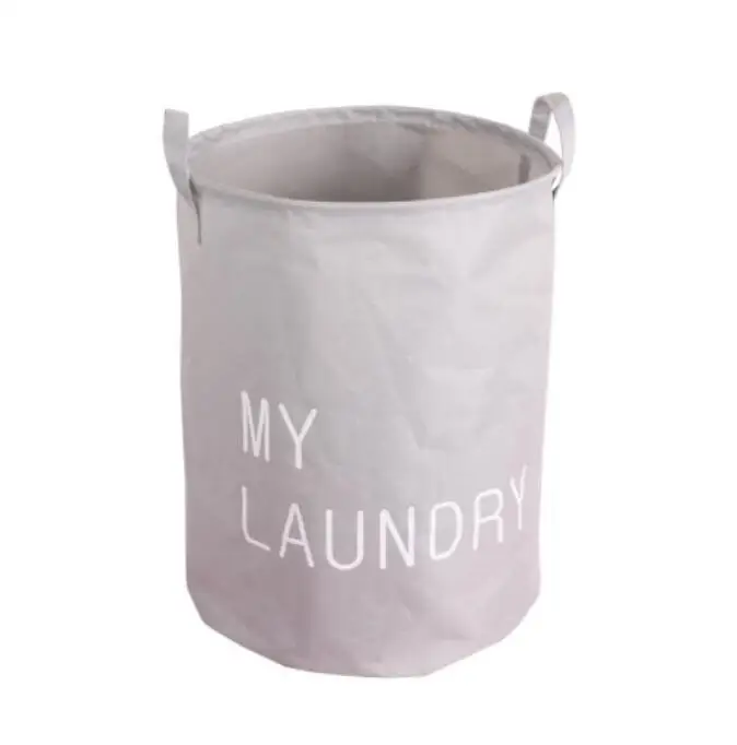 my laundry gray Складная тканевая корзина для хранения игрушек с ручками для маленьких детей, водонепроницаемая корзина для белья, корзина для хранения, Органайзер - Цвет: my laundry gray