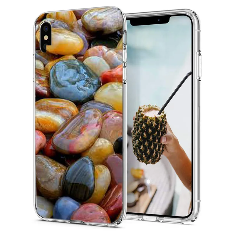 Для iPhone6 7 8 plus XS Max X XR чехол Силиконовые Мягкие окрашенные сумки цветы узорные