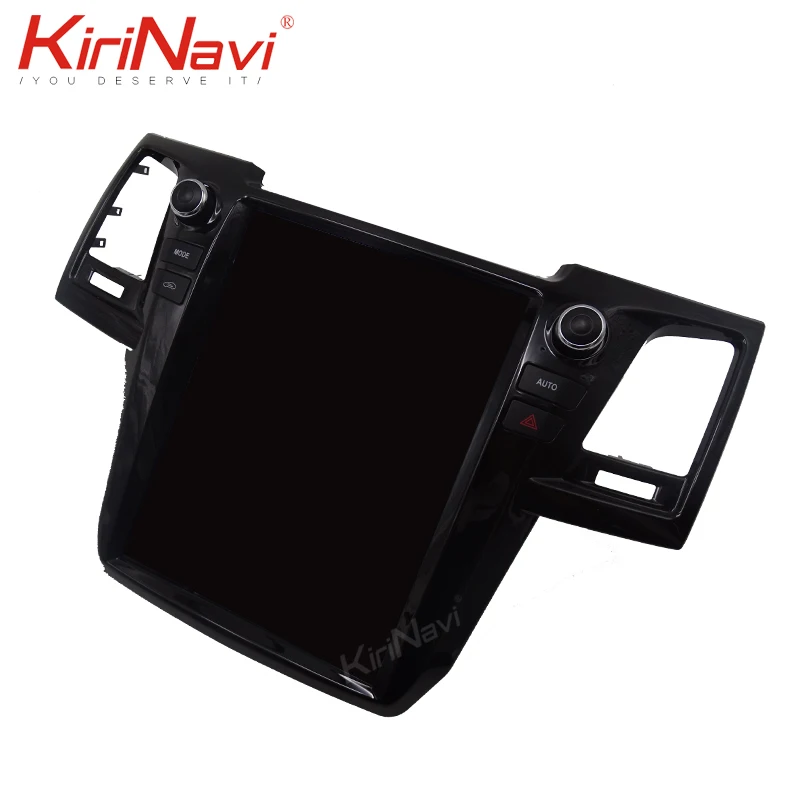 KiriNavi вертикальный экран Tesla стиль 12,1 ''Android 8,1 Автомобильный DVD Радио для Toyota Fortuner Revo аудио gps навигация 2012- 4G
