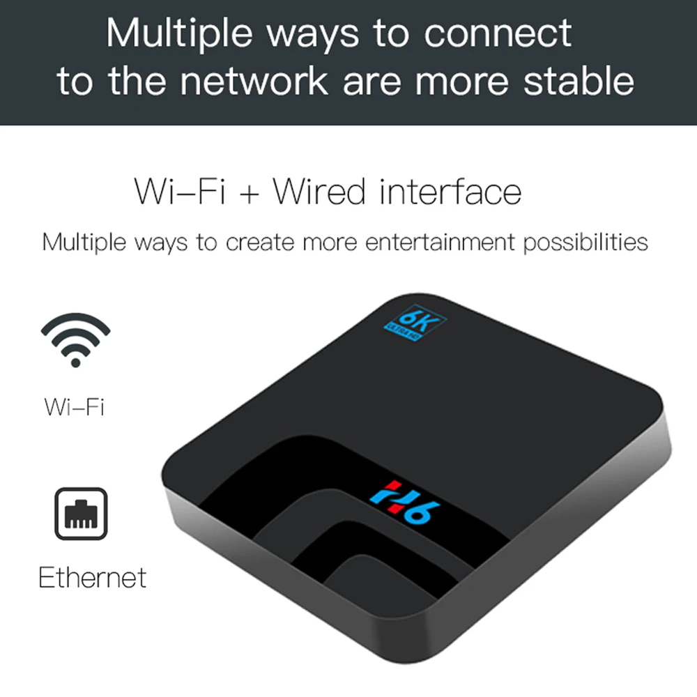 H6 Android 9,0 Смарт ТВ приставка 4 ГБ/32 ГБ 2,4G WiFi приставка Allwinner H6 UHD 4K медиаплеер 6K HDR 100M USB3.0 H.265 VP9