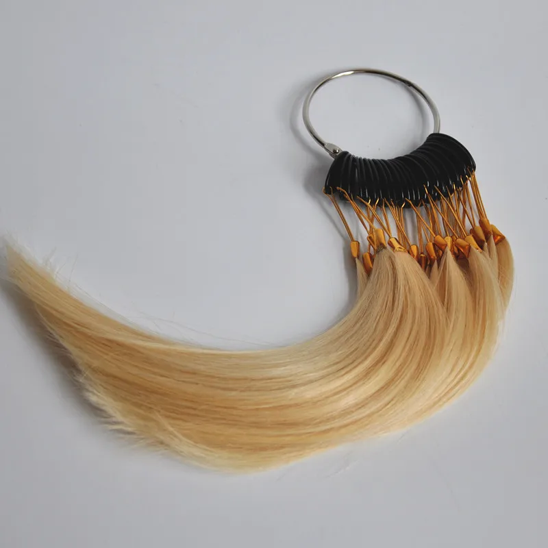 

30pcs Dye Bleach Perm 100% Remy Human Hair Color Rings Color Chart For Hair Extension