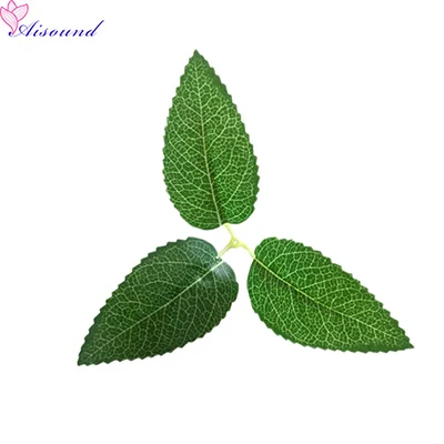 Green 3L B 20 шт., искусственные шелковые розы, листья, искусственная зелень для украшения свадьбы, сделай сам, букет, гирлянда, товары для изготовления цветов - Цвет: Green 3L B