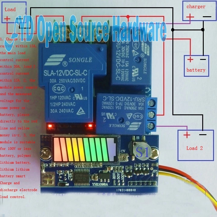 Модуль цепи защиты литиевой батареи с реле и дисплеем|battery protection circuit|relay modulemodule
