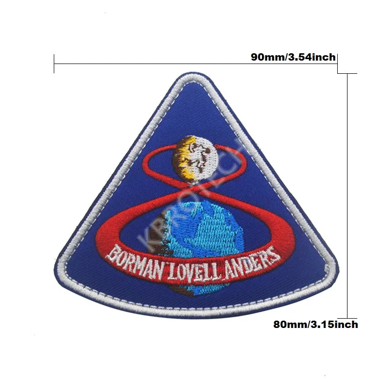 Apollo 8 Космическая разведка вышивка патч, вышитые патчи Военная Тактическая нарукавная повязка ткань наклейка аксессуары для одежды - Цвет: Apollo 8